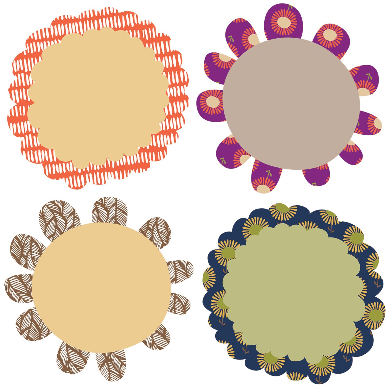 Carson Dellosa 36 Mini Flower Cutouts, Boho Flower Cutouts for Bulletin Board, Cork Board, White Board, Colorful Flowers Cutouts for Classroom, Arts & Crafts, Party, and Boho Classroom Décor